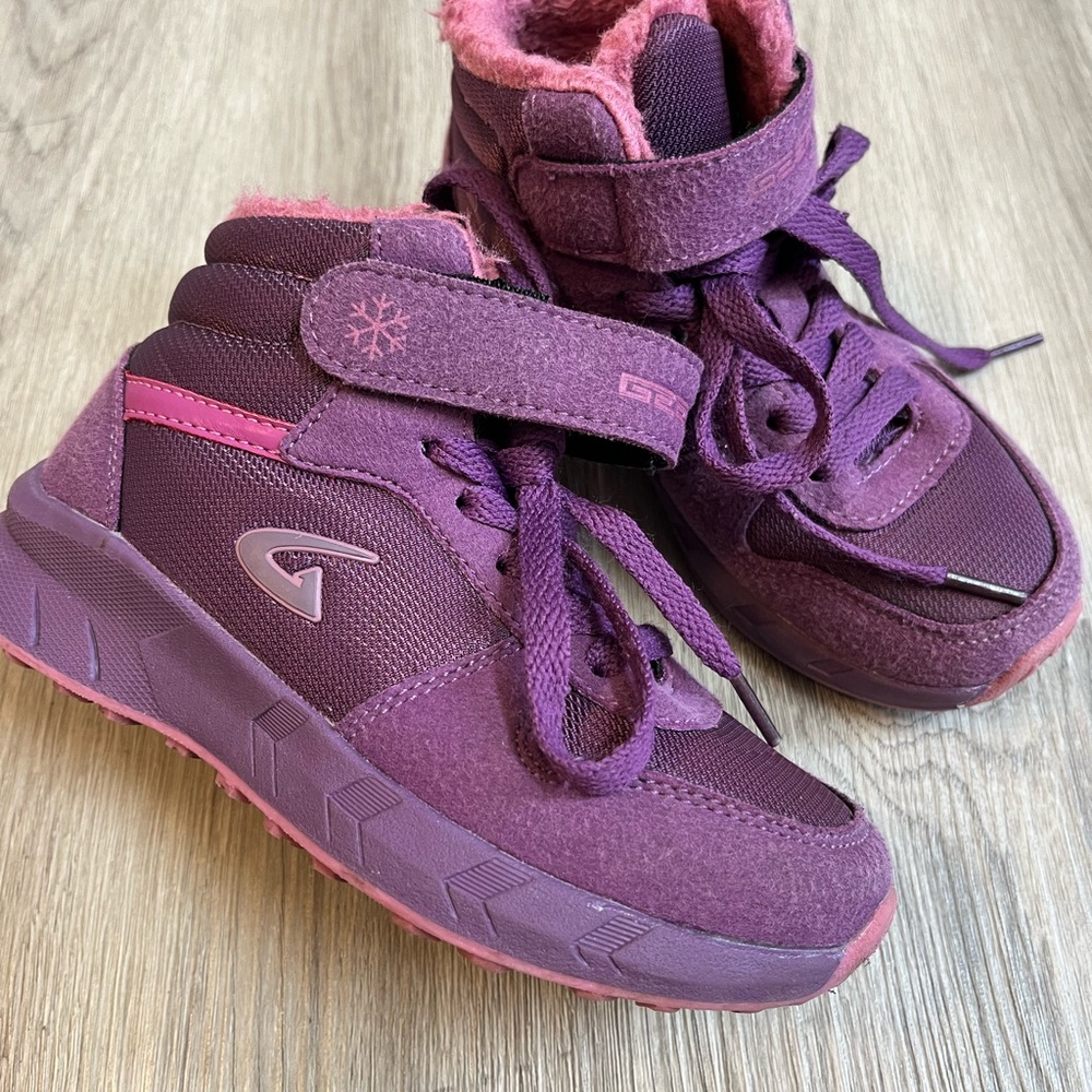 Purple Suede Sneakers with Moccasin Stitching